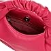 Pettata Chic Top Handle Bag for Women Small Ruched Hobo Handbag Hot Pink Soft Faux Leather Tote Bags Purse