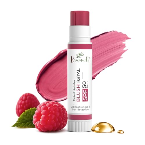 Kaumudi Brightening Tinted Lip Balm | SPF 50 PA+++ In-Vivo Tested | Raspberry Seed Oil + Zinc Oxide + Kojic Acid | A2 Ghee & Rosehip Oil | No Petroleu