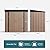 Gizoon 6' x 4' Outdoor Storage Shed with Double Lockable Doors, Anti-Corrosion Metal Garden Shed, Waterproof Shed Outdoor Storage Clearance for Backyard Patio Lawn-Brown