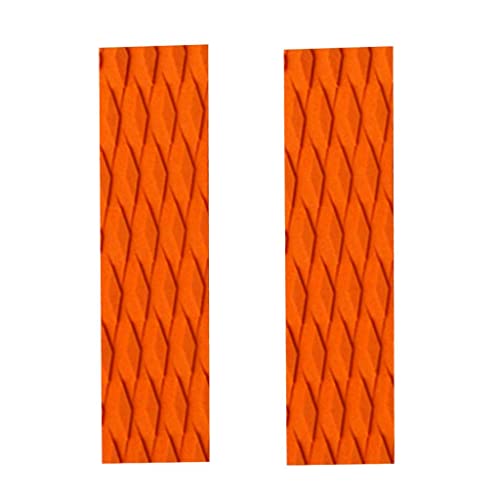 Fancyes (Pack of 2 Non- EVA Diamond Grooved Traction Pad Tail Pads, Orange, 35x10cm
