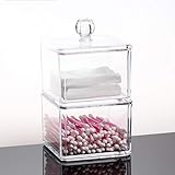 Mantenga sus bastoncillos de algodón y algodón de limpieza en un solo lugar, perfectamente organizados y de fácil acceso. Reduzca el desorden, organizado y fácil de encontrar, ahorre tiempo para prepararse y gane espacio.