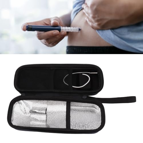 Bolsa de Viagem para Refrigerador de Insulina, Bolsa para Diabéticos Isolada Compacta Com Zíper EVA