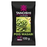 TANOSHI - Pois Wasabi - Apéritif Japonais - Goût Piquant - Sans Glutamate Ajouté - Paquet de 100 g