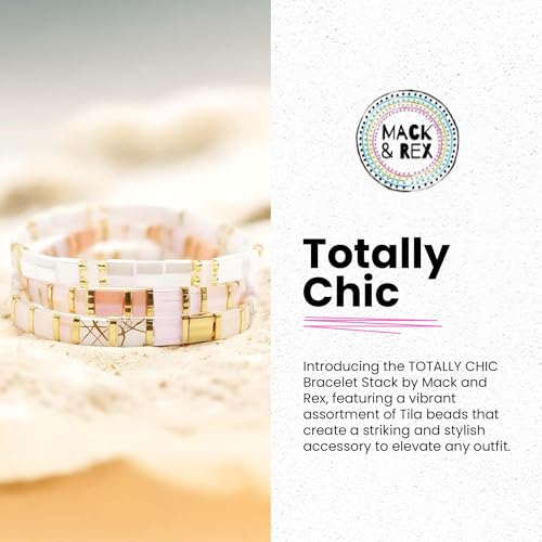 Mack and Rex Tila Bracelets - (Totally Chic) Durable and Waterproof Stretchy Tile Beaded Bracelets, Lightweight and Comfortable, Ideal for Layering - Bracelets for Women - Ideal Gifts3
