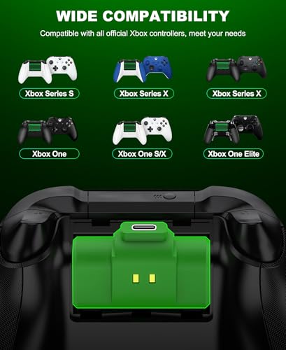 image for EXTREMECOOL Rechargeable Xbox Controller Battery Pack for Xbox Series 