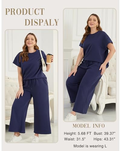 50% Off Plus Size Waffle Knit Lounge Set with Code ZBTR6NUZ