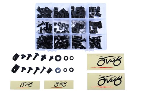 Kit visserie carénages M5 M6 noir VFR 400 R 1989-1993 AVDB