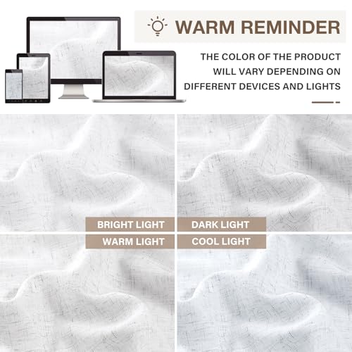 CAPALOCA Pinch Pleated Blackout Curtains 96 Inches Long, Linen Blend, 100% Blackout Drapes with 20 Hooks, Ideal for Bedroom and Living Room, 40" W x 96" L (Pack of 2), Off White by CAPALOCA - Image 6