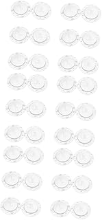 18 Pares Kit De Couro Botões De Couro Botões De Metal Botões Jeans Fecho Botão Botões De Costura Invisíveis Botões De Pressão Costurados Artesanato Roupas Crachá Branco Fivela De