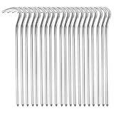 20 Stück Zeltheringe aus Metall, 18cm Länge, Zelthaken für Camping und Gartenarbeit, 0,6cm Durchmesser, Zeltzubehör Heringe Häringe Zelt