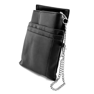 nean Kelner-taxi-geldbeurs met holstersteekzakje en ketting, zwart, Uniseks, Klassiek