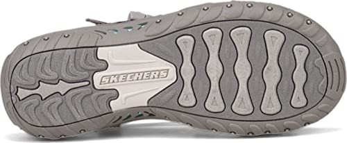 Skechers Women's Reggae-Irie Mon Sport Sandal, Gray/Aqua, 9 #TOP5