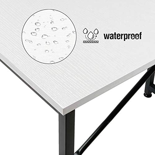Lufeiya Small Computer Desk White Writing Table For Home Office Small Spaces 31 Inch Modern Student Study Laptop Pc Writing Desks With Storage Bag Headphone Hook,White Black #TOP4