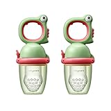 Bc Babycare Baby Food Feeder Pacifier 2 Pack, Food Grade Silicone Baby Fruit Feeder and Teether,...