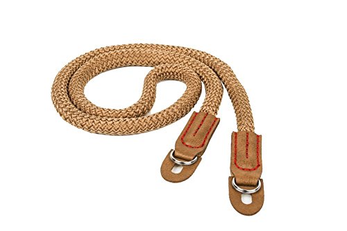 Mini Gaga Dorom Vintage Handmade Cotton Leather Camera Neck Strap For Leica Nikon Fuji Pentax Canon Panasonic Sony Coffee Long #TOP3