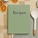 WIDBI Recipe Book to Write in Your Own Recipes – 100 Recipe Capacity – 8.5