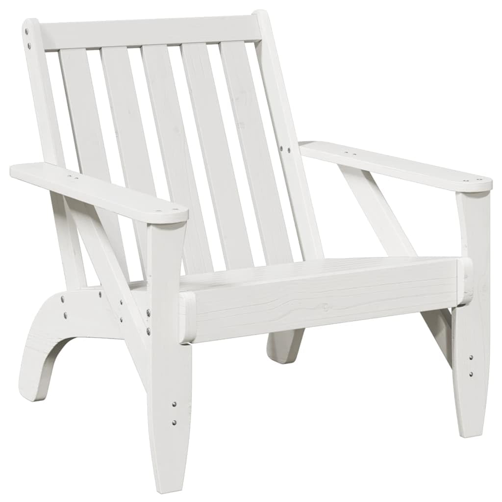 vidaXL Sillas de jardín Adirondack 2 uds Blanco 75x77x77 cm, Silla de jardín, Asiento de jardín, Asientos para Exteriores, Silla de Relax