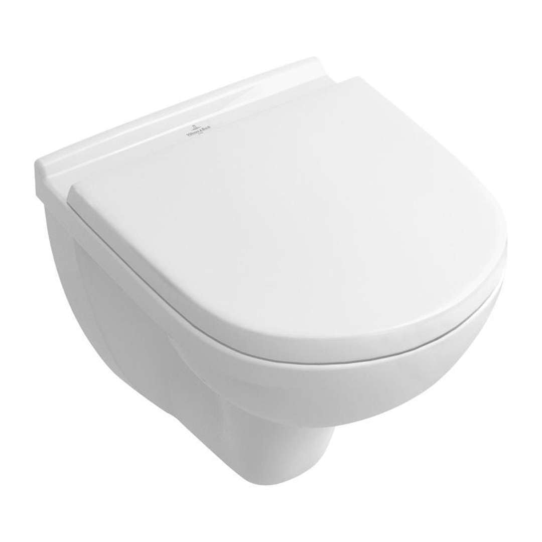 Villeroy & Boch O.Novo - Inodoro compacto de pared con asiento DirectFlush, color blanco alpino