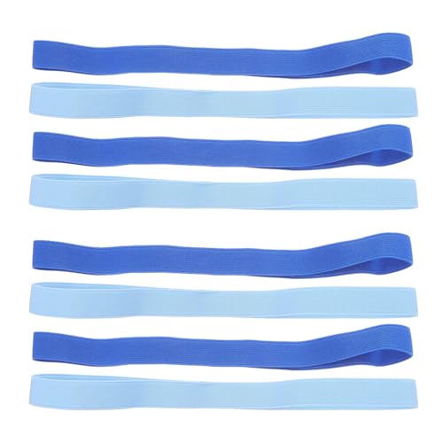 MOTHNUR Bandas Elásticas para Toallas de Playa 8 Piezas Correas Elásticas de Caucho 2 CM de Ancho y 30 CM de Largo Colores Azul y Azul Agua Sujetan Toallas en Sillas para Viajes