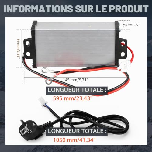 Convertisseur de Tension 220 V vers 12 V Adaptateur d'alimentation Transformateur de Courant pour 5 KW 8 KW Adaptateur d'alimentation pour Caravane, Camping-Car, Garage ou intérieur – vue 2