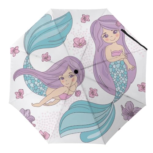 Parapluie automatique compact anti vent avec motif pattes de chien étanche