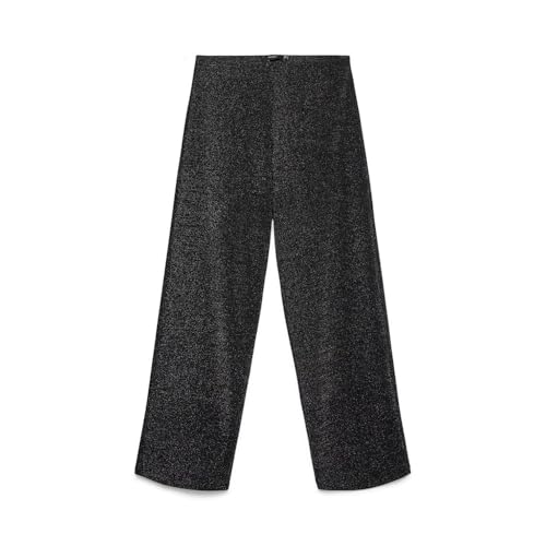 Pantalon large à paillettes noir fluide taille XS coupe droite moderne Vmberlin