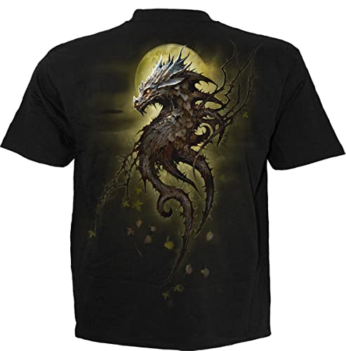 Spiral Oak Dragon Uomo T-Shirt Nero M 100% Cotone Regular - 4