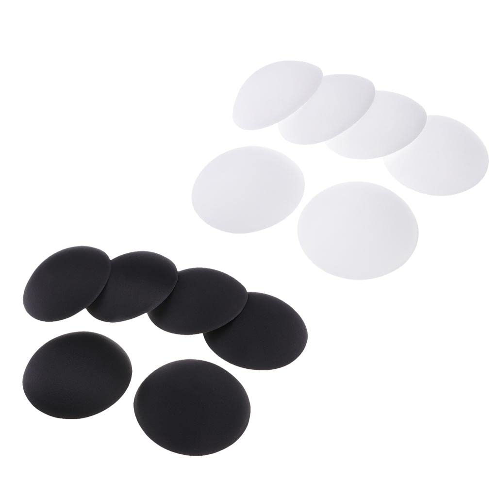 TRENDIVIBE 6 Pairs Push Up Bra Pads Inserts Sponge Breast Enhancer Swimwear Black White-image-14