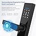 Splenssy Tuya Smart Türschloss, Tastaturschloss mit Griff, Fingerabdruck, elektronisches...