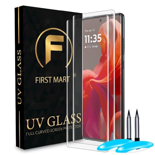 Image of FIRST MART Military-Grade UV Tempered Glass For Motorola Edge 50 Fusion 5G and Motorola G85 5G (6.7 Inch) With Easy Installation Kit | Edge-To-Edge Protector Coverage | Crystal Clear, Pack of 2