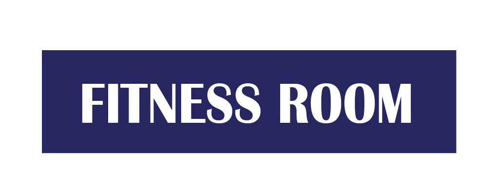 BIRD'S MIND Sign Boards Fitness Room For Hospital Clinic Shops Office Gym Stores School Factory Garden Signage Business Commercial Sign Board Blue(L x H 30 x 10 Cm)