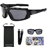 WDP100 Motorrad Schutzbrille mit herausnehmbarer Innenpolsterung Powersports Brille mit Kopfband winddicht staubdicht für ATV UTV