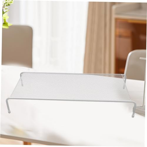 Soporte elevador para monitor de malla de hierro blanco 8