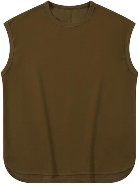 Sleeveless Vest T-Shirt Loose Japanese Vintage Camisole Vest for Men