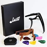 Guitar Capo, 2 Pack Different Capo For Acoustic Electric Guitar Ukulele, With 6 Picks And Picks Hold