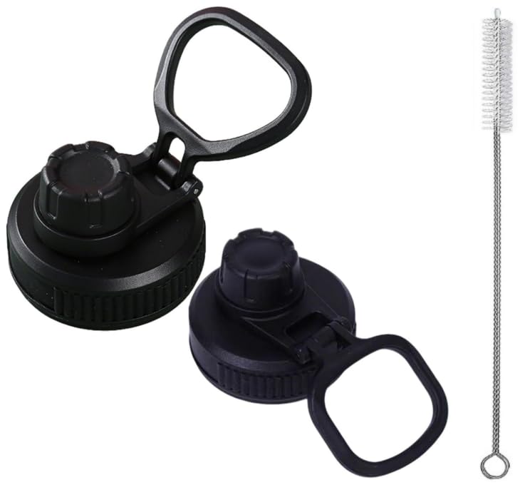 Bottle Caps Only, Milton Water Bottle Cap Replacement, 3-Piece Set with Two Black Caps and One Cleaning Brush, Leak-Proof Design for Outdoor Hiking, Gym Workouts, Office Use and Daily Hydration-image-34