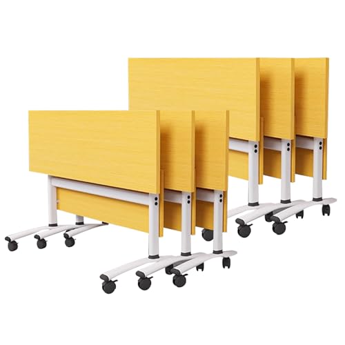 Tavolo da conferenza pieghevole e mobile con ruote bloccabili. Design portatile e salvaspazio per ufficio, aula e riunioni domestiche. Facile da spostare, ideale per eventi e incontri.