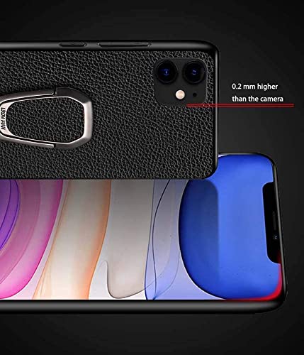 Coque en cuir litchi premium iPhone 12 Pro finition rouge