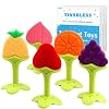 Teething Toys (5 Pack) – Tinabless Infant Teething Keys Set, BPA-Free, Natural Organic Freezer Safe for Infants and…