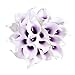 Veryhome 20pcs Lifelike Artificial Calla Lily Flowers for DIY Bridal Wedding Bouquet Centerpieces Home Decor (Purple White)