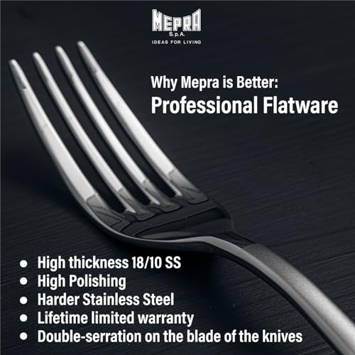 MEPRA 30-Piece Due Ice Oro Cake Server Set, Metallic (108022030D)