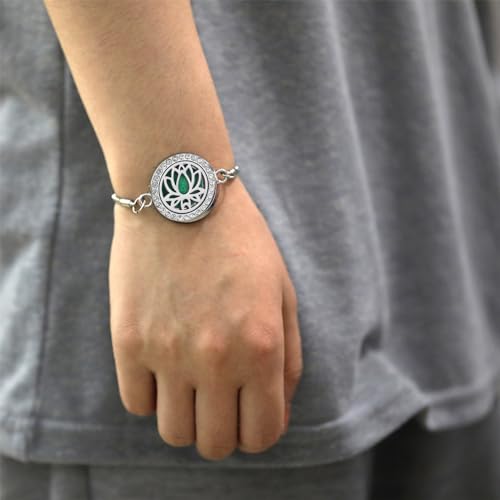 12pcs Stainless Steel Diamond Bracelet, Aroma Alloy Bracelet, Angel Wings String, Tree of Life String3