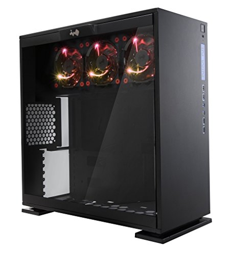 Gabinete para computadora IN WIN 303 Mid Tower ATX Negro con kit de ventiladores Aurora RGB (3 ventiladores, 2 tiras LED, control remoto)