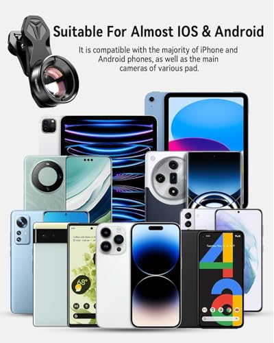 Image of Evil eye 10X Macro Phone Lens Kit for Smartphone with Universal Clip, Professional Macro Photography Lens for iPhone, Samsung and Most of Android Smartphone