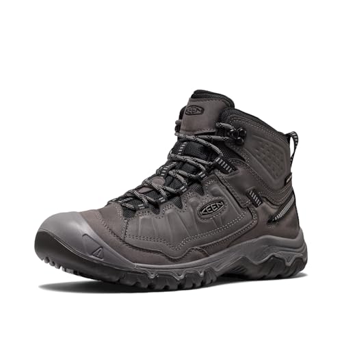 Image of KEEN Men's Targhee 4 Mid Height Durable Comfortable Waterproof Hiking Boots, Magnet /Black, 13
