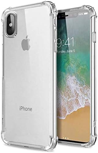 EASYBIZZ Transparent Protective Shockproof Corner Back Case Cover for Apple iPhone X