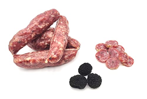 Salsiccette Salamini Stagionate al Tartufo Umbre confezione Pz.6 S/V - Salsiccia Norcineria Umbra - Gluten Free - Il Salumiere 1978