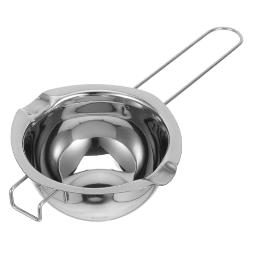 Homoyoyo crisol Copa de fusión de chocolate tazón para derretir chocolate caldera para derretir chocolate suministros de cocina Kit de fabricación de chocolate acero inoxidable 304 Plata