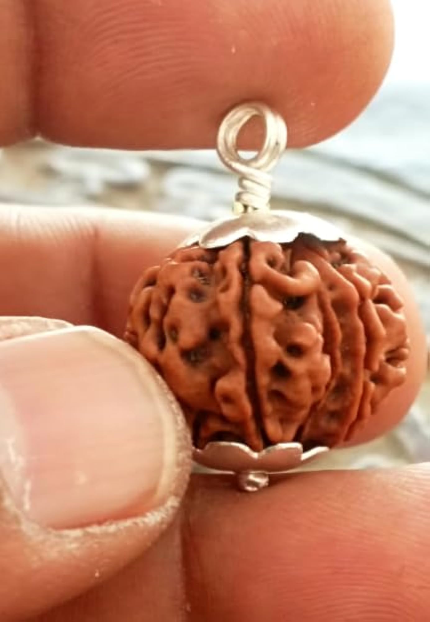 9 Mukhi Rudraksha Pendant, Blessed by Goddess Durga