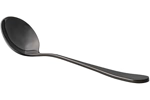 Professional Coffee Cupping Spoon, Round Spoon, Black